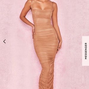 Brown bodycon dress